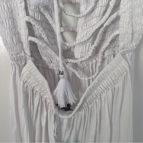 NWT Tiare Hawaii White Open Back Dress - Picture 5 of 7